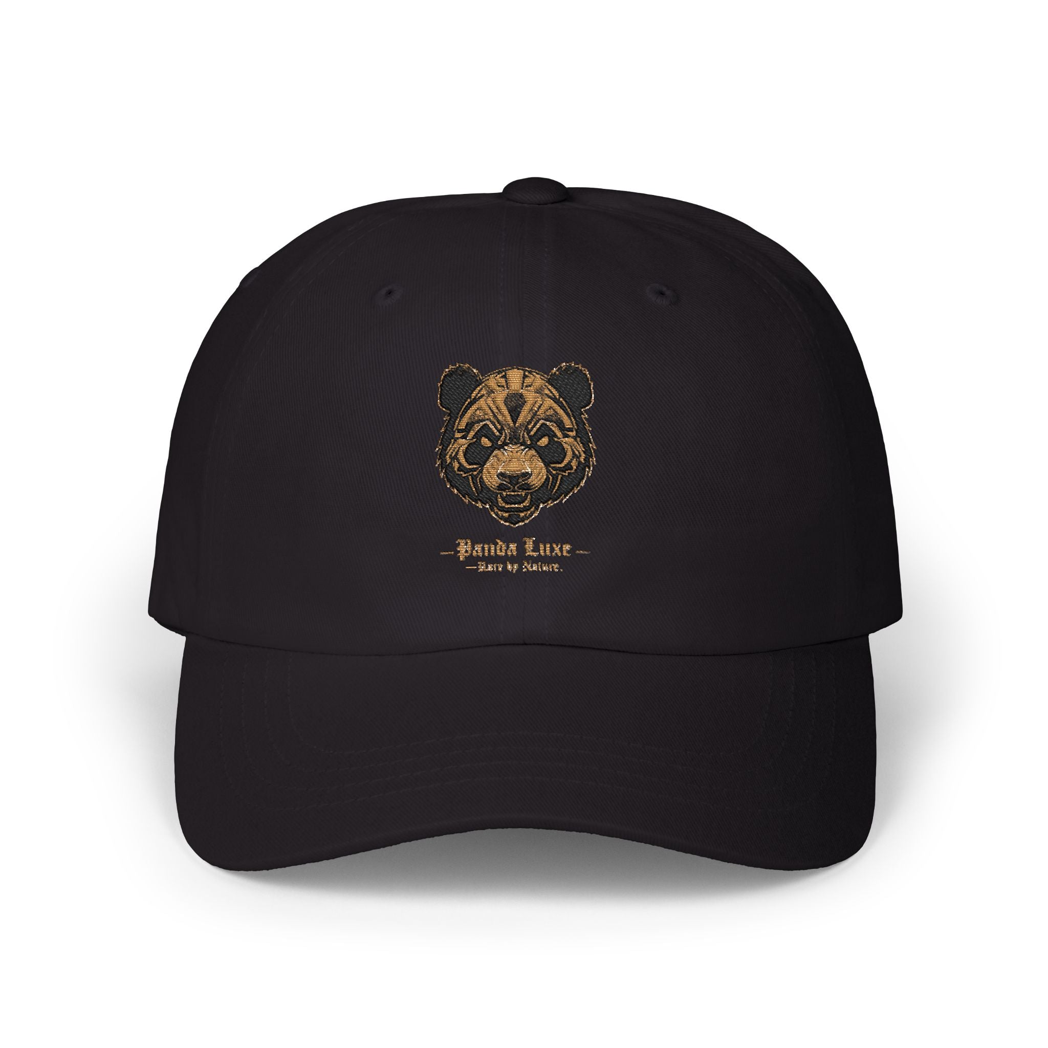 Embroidered Gold Panda luxe Hat