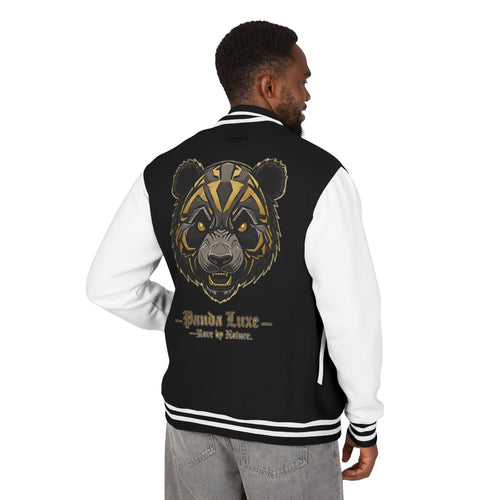 Letterman Jacket — Gold Tiger Bear Varsity Jacket (Panda Luxe)
